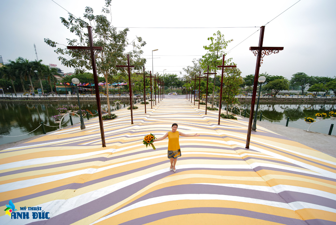Vẽ tranh trang trí 3D, vẽ tranh trang trí đường phố đi bộ Trịnh Công Sơn - Tây Hồ - Hà Nội