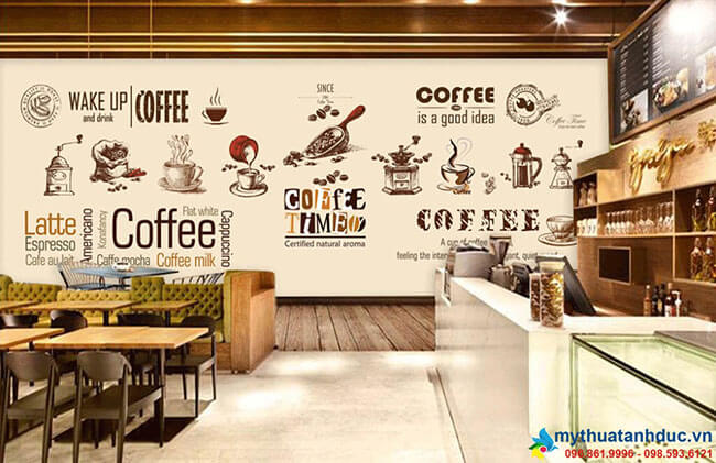 vẽ tranh tường quán cafe thu hút khách hàng