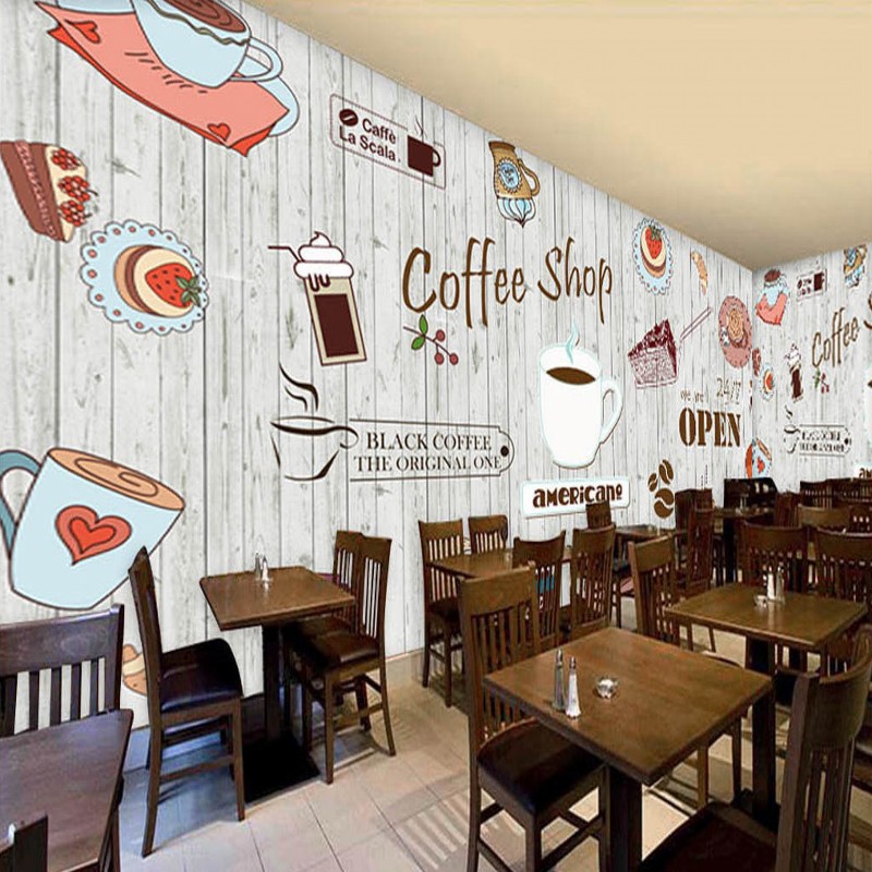 Mẫu tranh tường quán cafe ăn khách