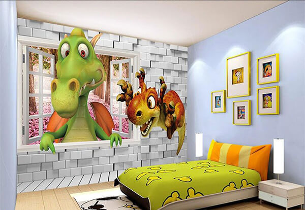 Các mẫu vẽ tường phòng ngủ cho trẻ em