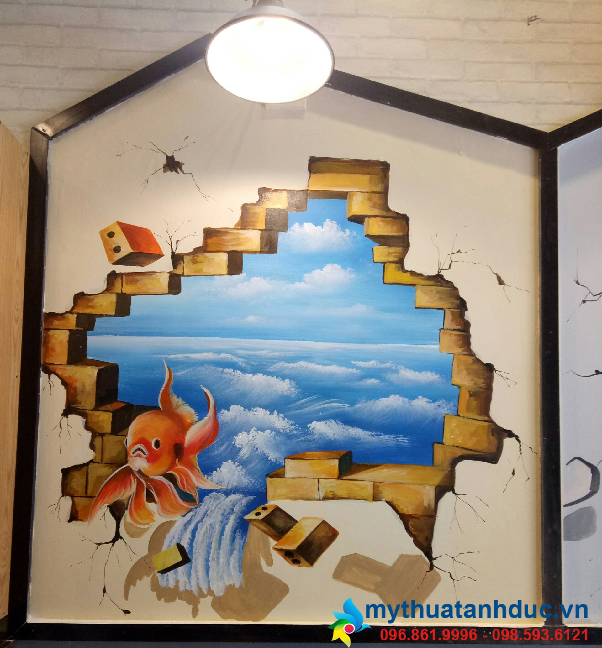 Vẽ tranh tường quán trà sữa Phú Đô-Mỹ Đình