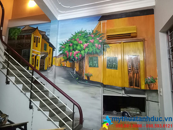  Vẽ tranh tường quán ăn Quảng Nam